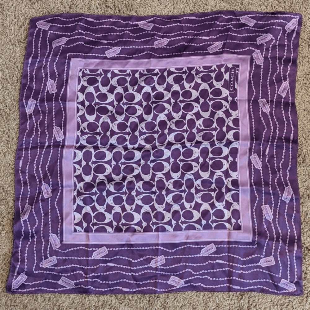 Coach 100% Silk Scarf